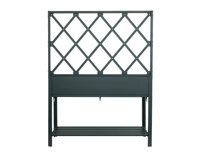 Outdoor Raised Garden Bed with Metal Trellis factory