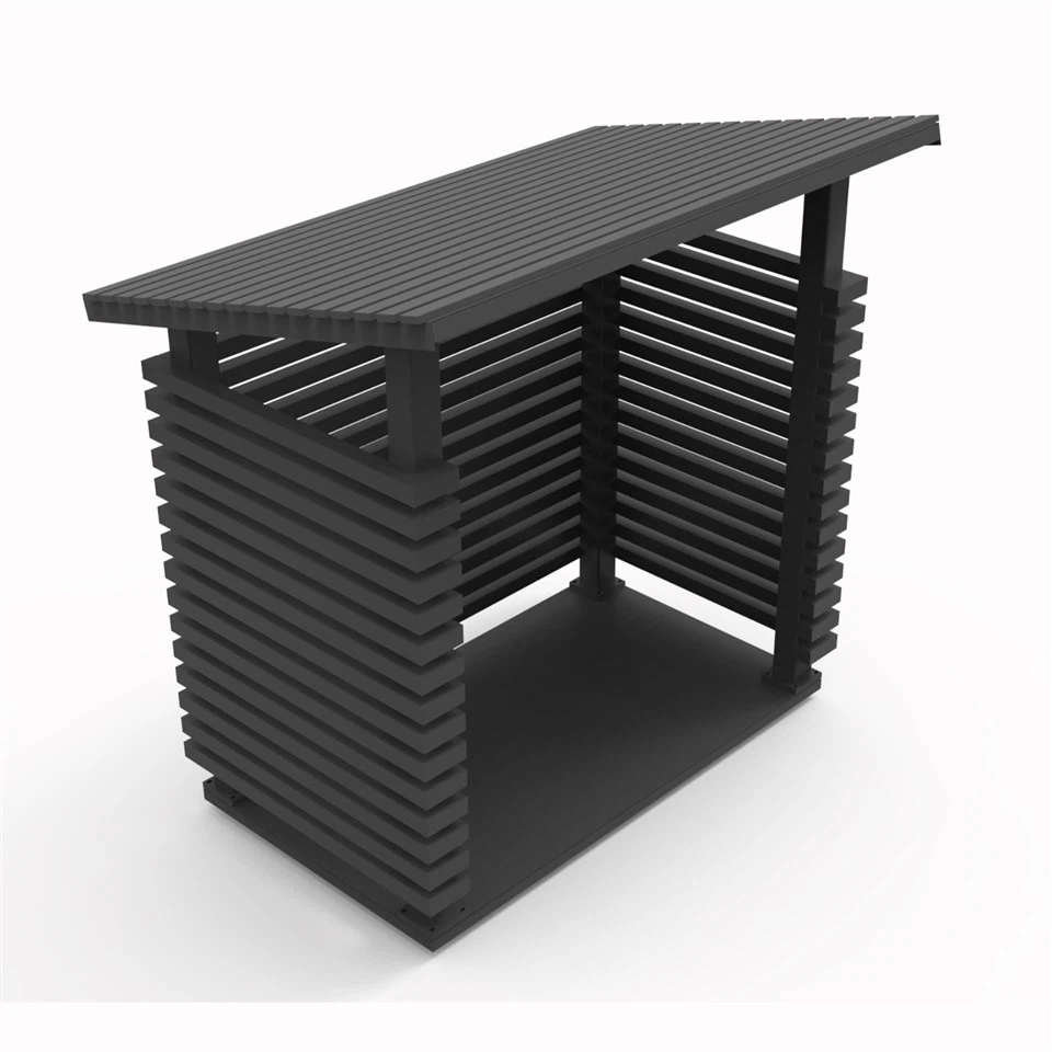 2 Bin Outdoor Metal Garbage Bin Shed factory