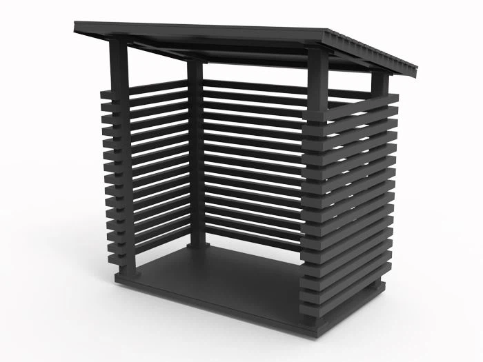 2 Bin Outdoor Metal Garbage Bin Shed
