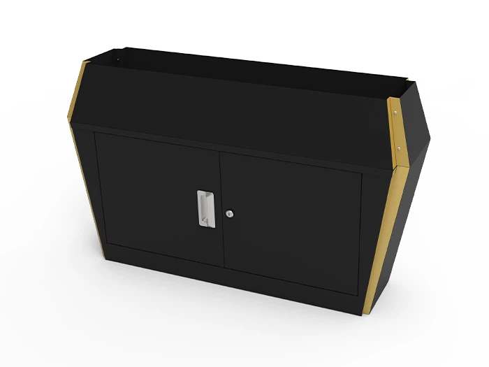 Black and Gold Metal Planter