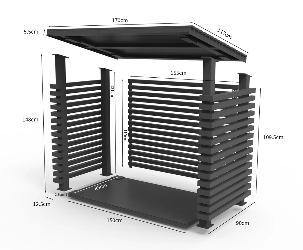 2 bin Outdoor Metal 6 2 bin Outdoor Metal 6